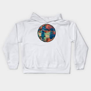 Degrading Graffiti Scribble Circle Frame Kids Hoodie